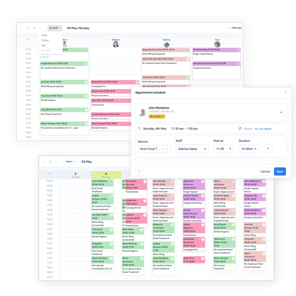 32Desk interface: Calendar